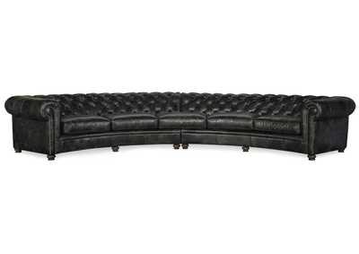 Image for Black Weldon Majesty Tufted Sectional Sofa