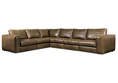 Image for Solace Leather Stationary Sectional
