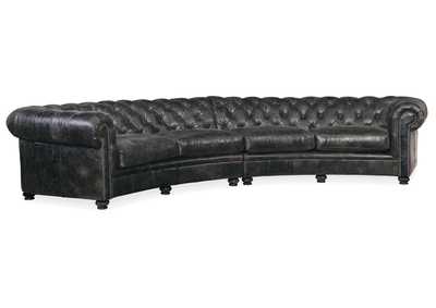 Image for Weldon Leather Tufted Sectional Sofa