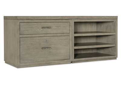 Linville Falls 72" Credenza With Lateral File and Open Desk Cabinet