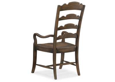 Hill Country Twin Sisters Ladderback Arm Chair - 2 Per Carton - Price Ea,Hooker Furniture