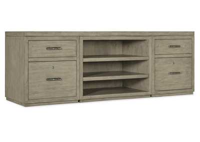 Image for Linville Falls 84" Credenza With Two Files and Open Desk Cabinet