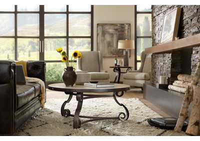 Luckenbach Metal and Stone End Table,Hooker Furniture