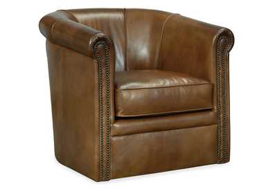 Image for Axton Swivel Leather Club Chair