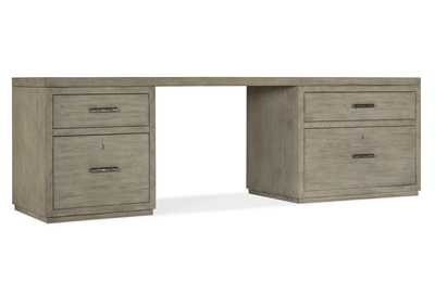 Linville Falls 96" Desk With Small File and Lateral File