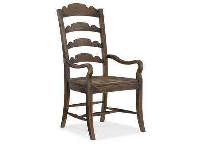 Image for Hill Country Twin Sisters Ladderback Arm Chair - 2 Per Carton - Price Ea