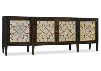 Image for Sanctuary Four Door Mirrored Console- Ebony