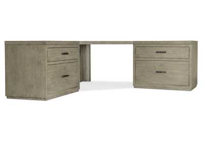 Linville Falls Corner Desk With Two Lateral Files