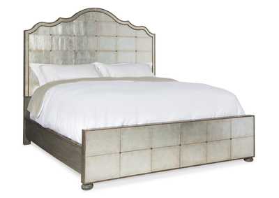Arabella King Mirrored Panel Bed