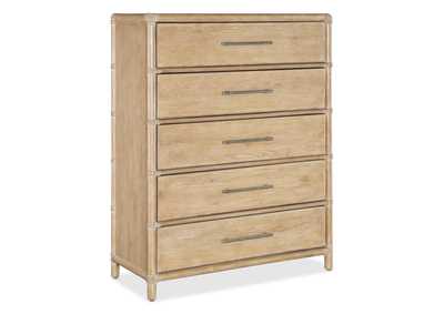 Image for Retreat Pole Rattan Five - Drawer Chest