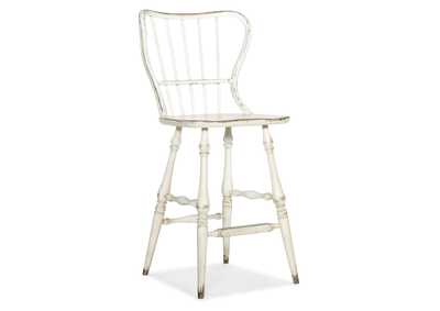 Image for Ciao Bella Spindle Back Bar Stool-White