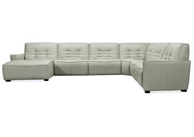 Image for Grey Reaux Grandier 6-Piece LAF Chaise Sectional w/ 2 Recliners