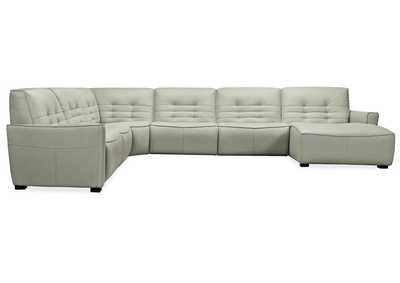 Image for Grey Reaux Grandier 6-Piece RAF Chaise Sectional w/ 2 Recliners