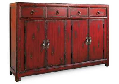 Image for 58'' Red Asian Cabinet