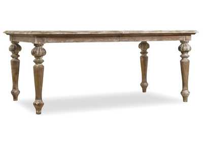 Chatelet Rectangle Leg Dining Table With Two 18'' Leaves,Hooker Furniture