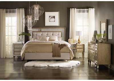 Sanctuary King Mirrored Upholstered Bed,Hooker Furniture