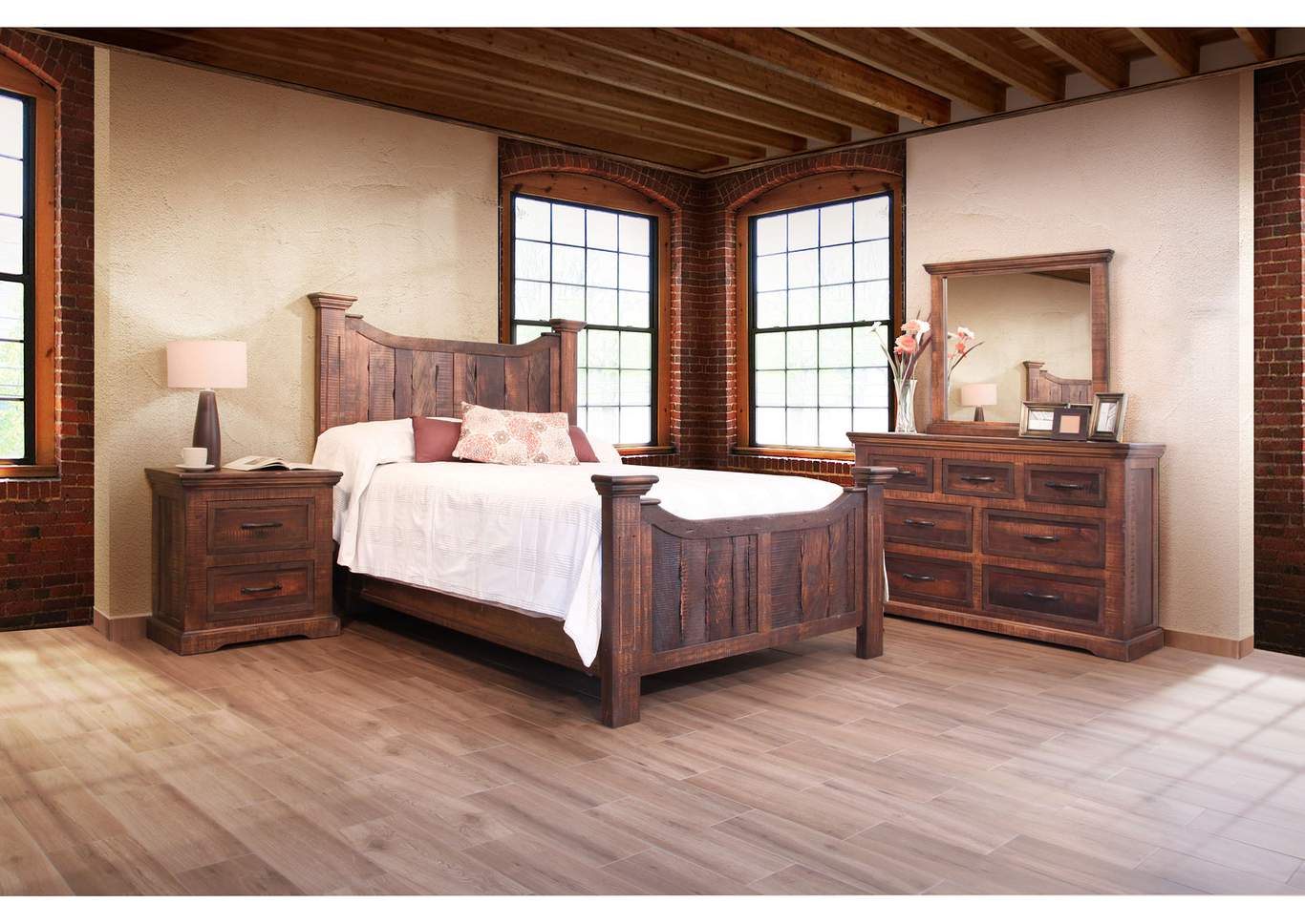 Madeira Deep Brown Queen Bed,International Furniture Direct