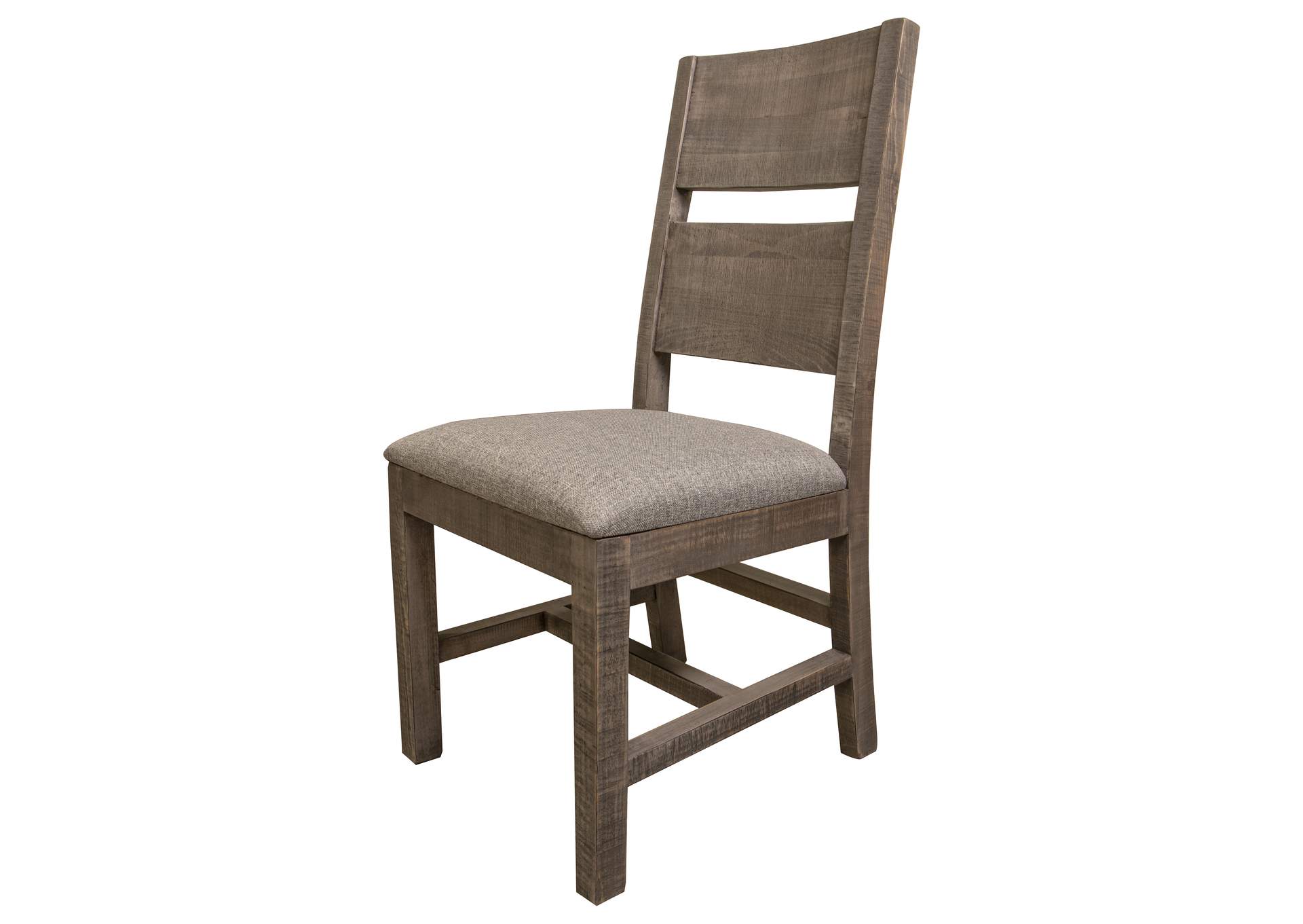 Marble Solid wood Chair, w/ Gray Fabric Seat  (Set of 2),International Furniture Direct