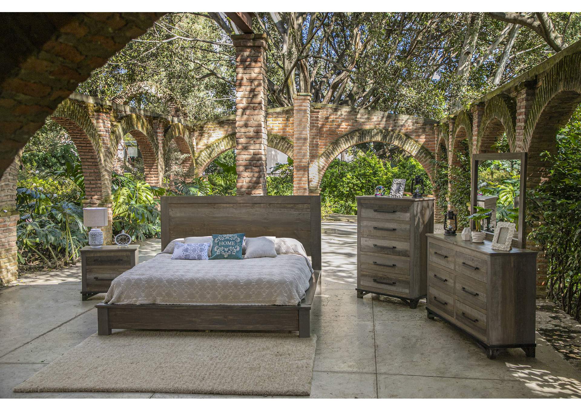 Loft Brown California King Bed,International Furniture Direct