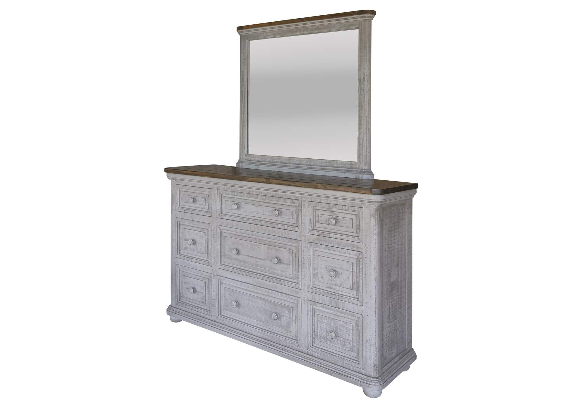 Luna Gray 9 Drawer, Dresser,International Furniture Direct