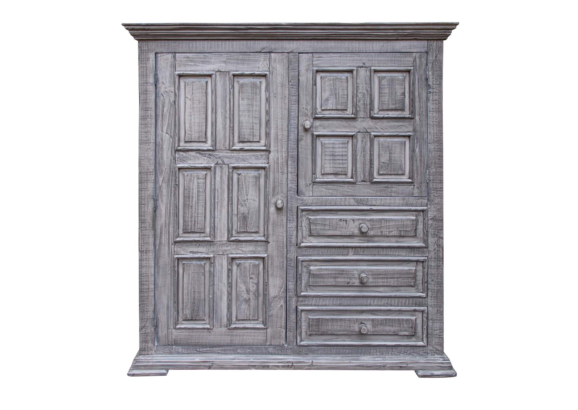 Terra Gray 3 Drawers, 2 Doors Gentleman’s Chest,International Furniture Direct