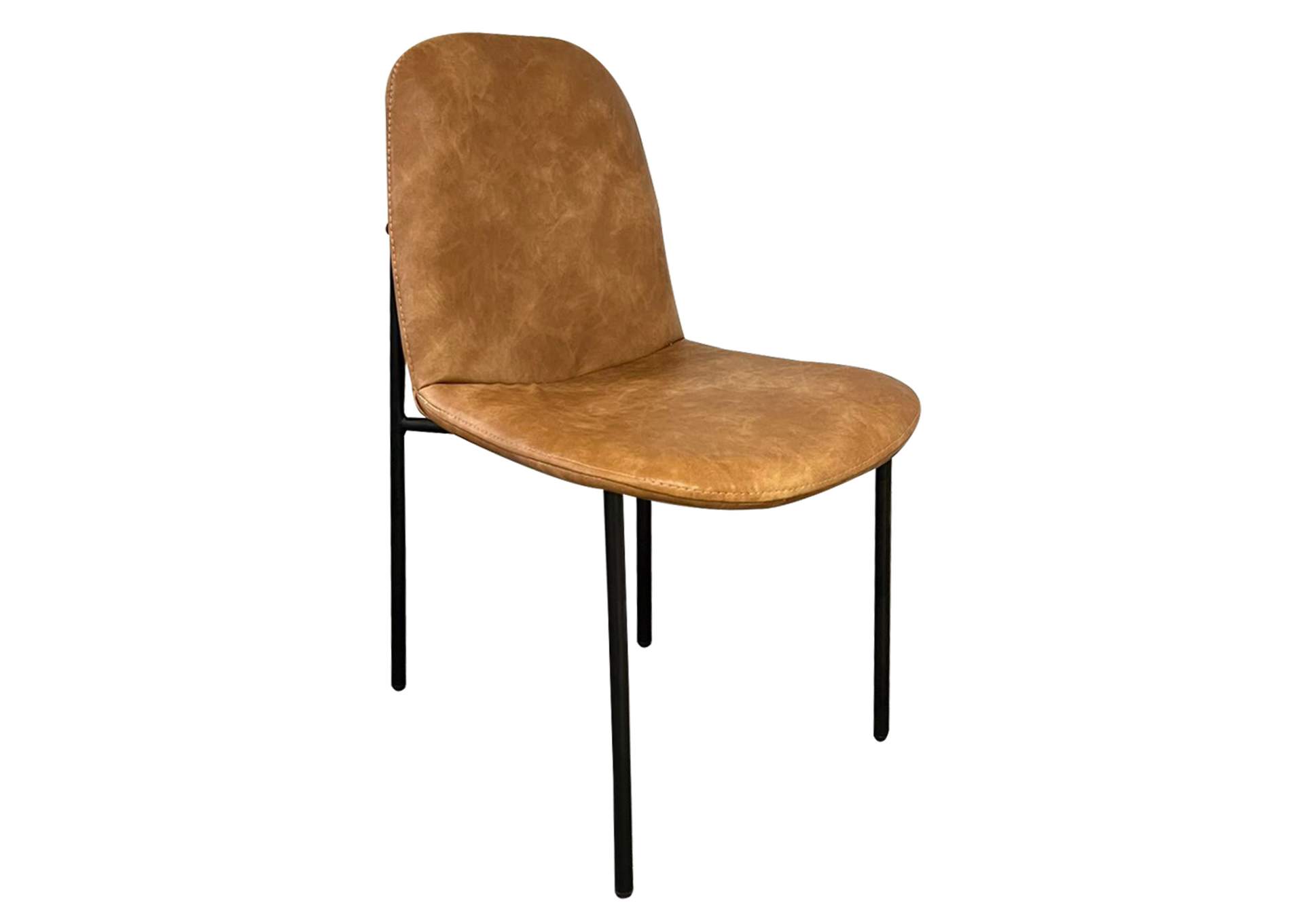 Sahara Upholstered Chair w/ brown faux leather,International Furniture Direct