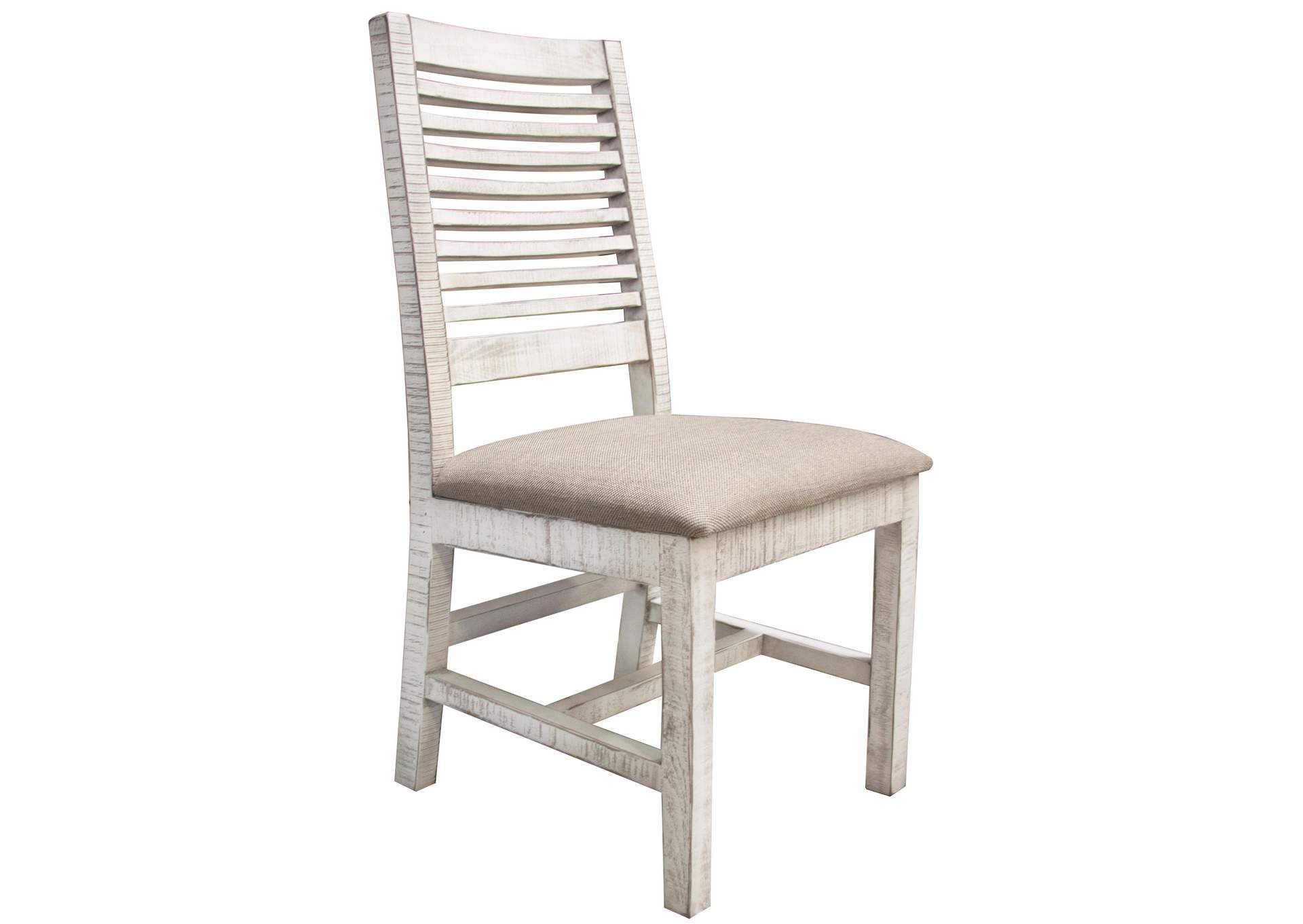 Stone Chair w/ Ivory Finish & Fabric Seat (Set of 2),International Furniture Direct