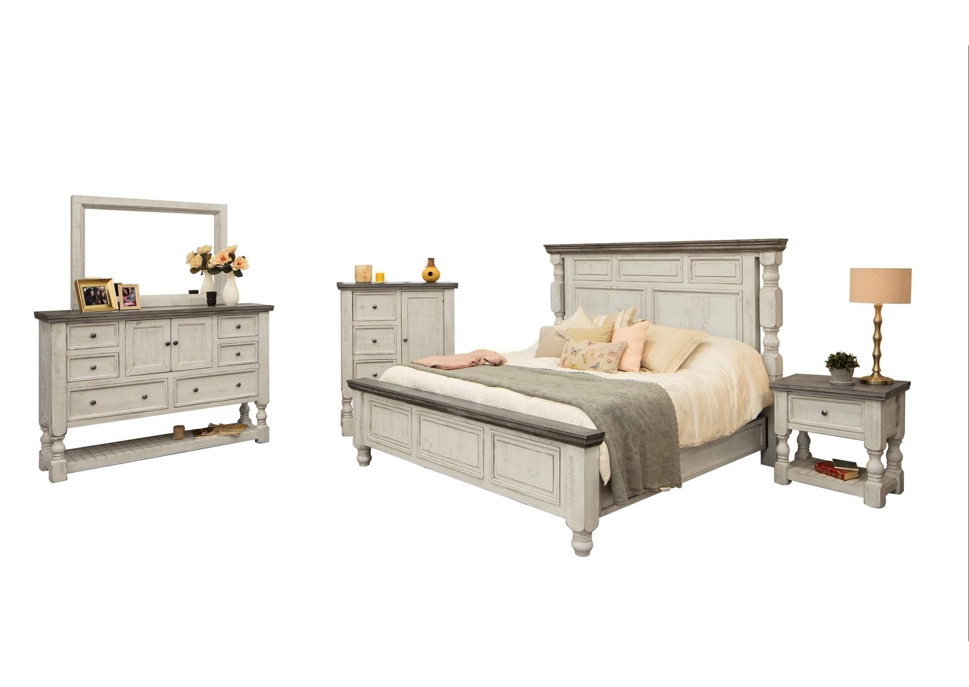 Stone 6 Drawer, 2 Door Dresser,International Furniture Direct