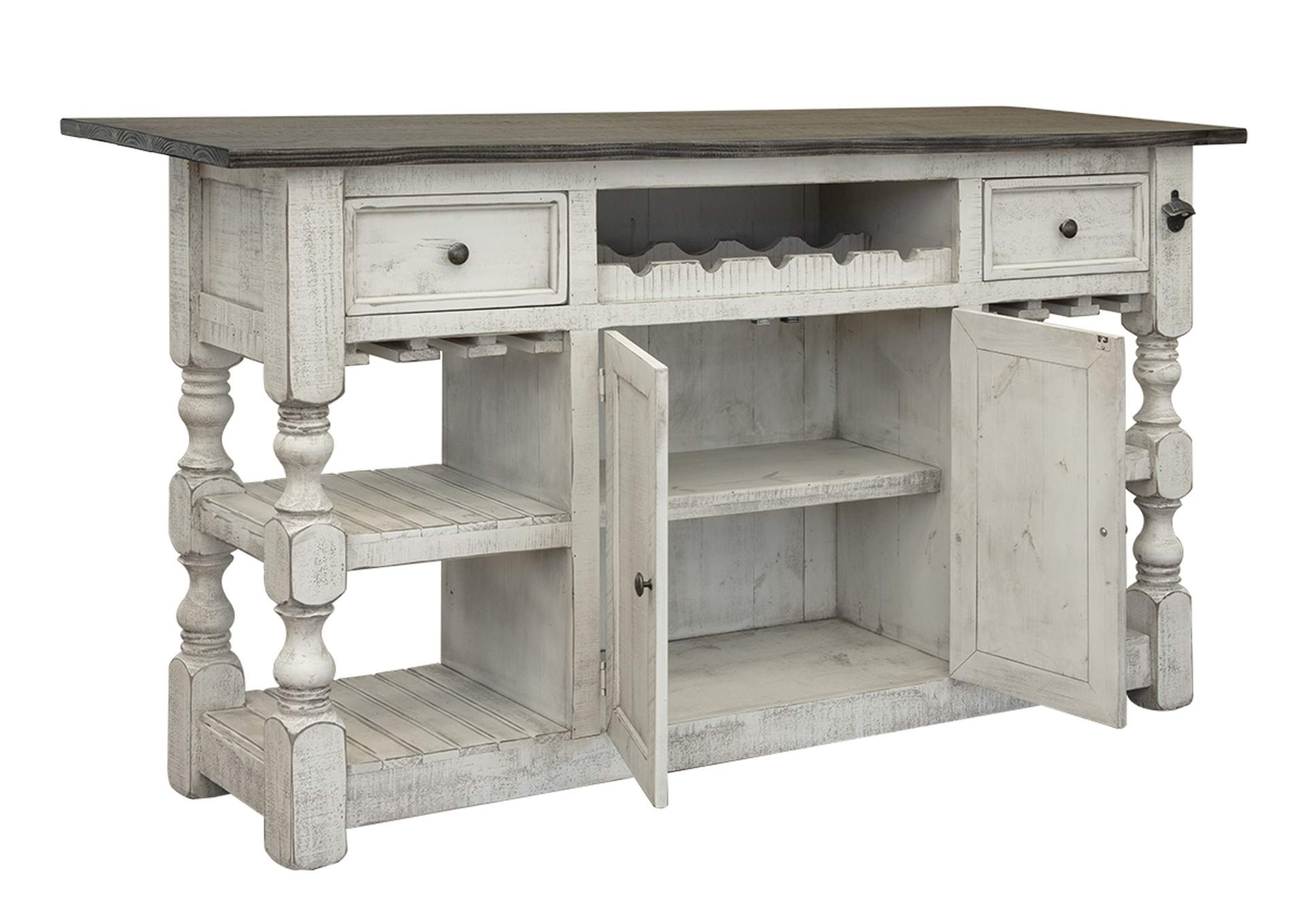 Stone 2 Drawer, 2 Doors Bar,International Furniture Direct