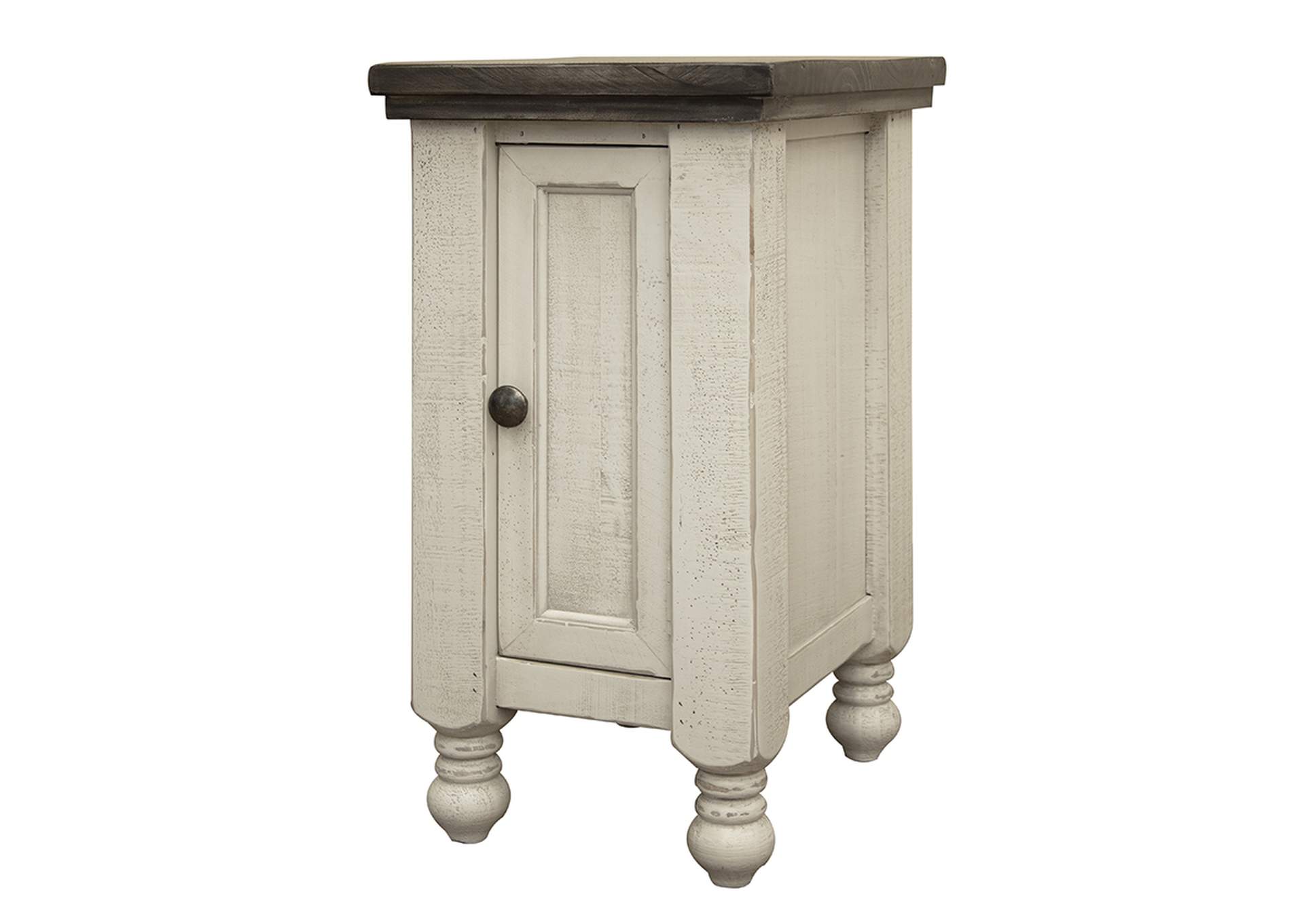 Stone 1 Door Chairside Table,International Furniture Direct