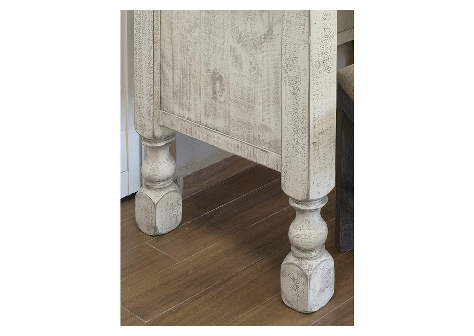 Stone Ivory Antiqued & Weathered Gray Desk,International Furniture Direct