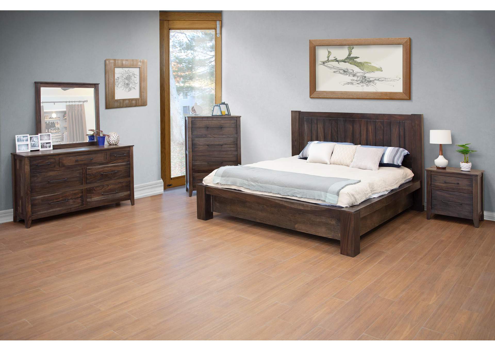 San Luis Natural two-tone Mirror,International Furniture Direct