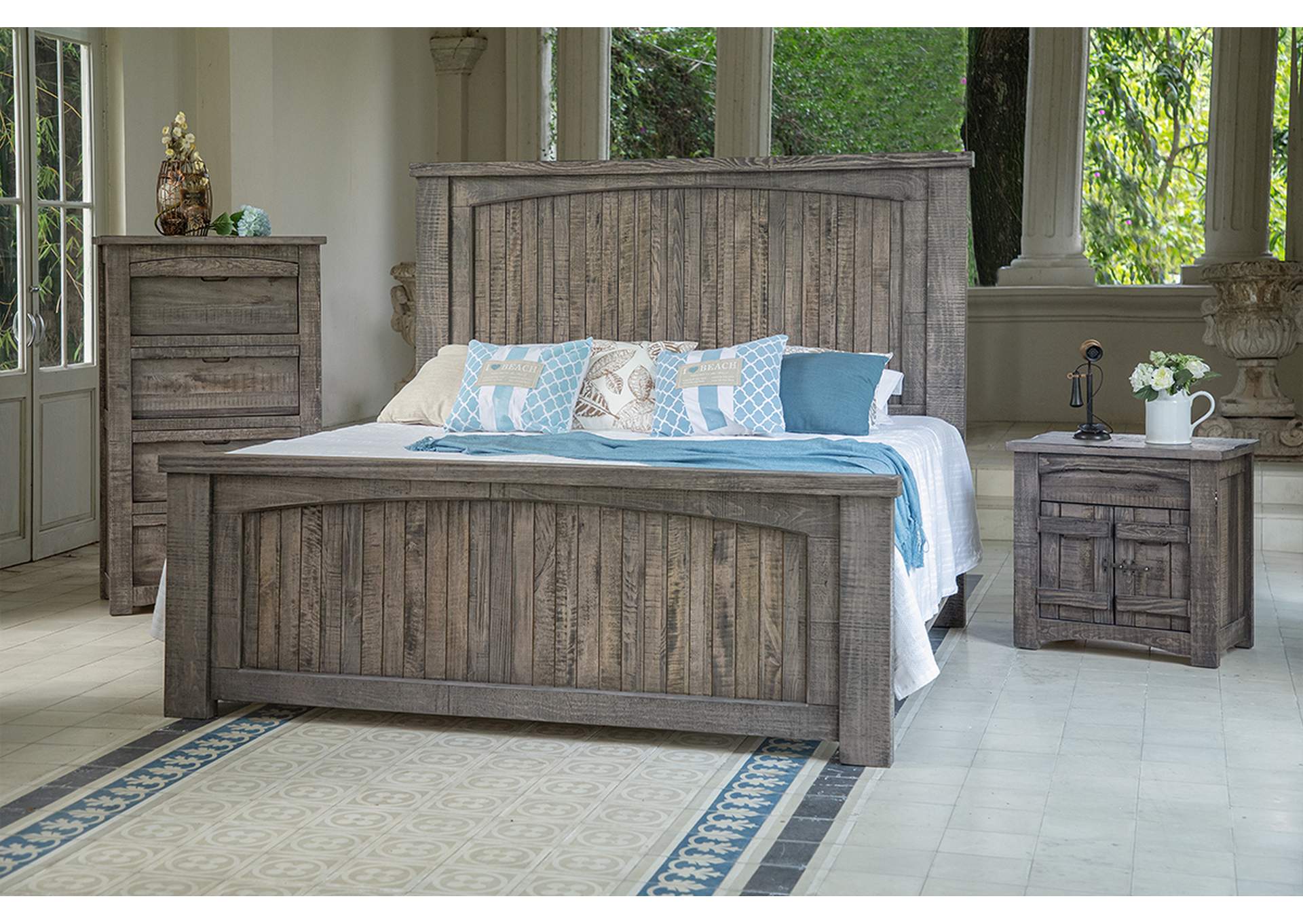 San Antonio Gray Eastern King Headboard,International Furniture Direct