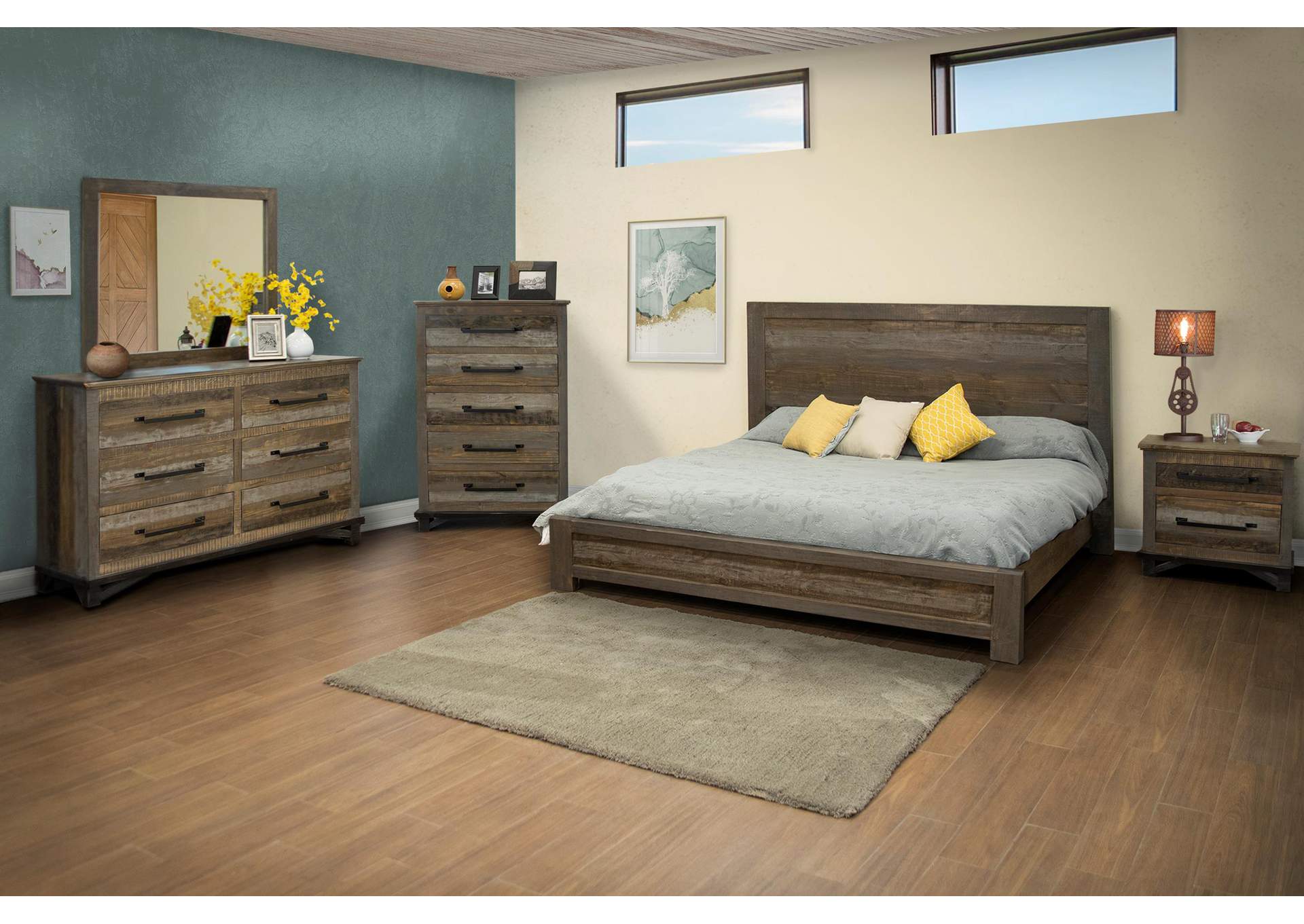 Loft Brown 5 Drawer, Chest,International Furniture Direct