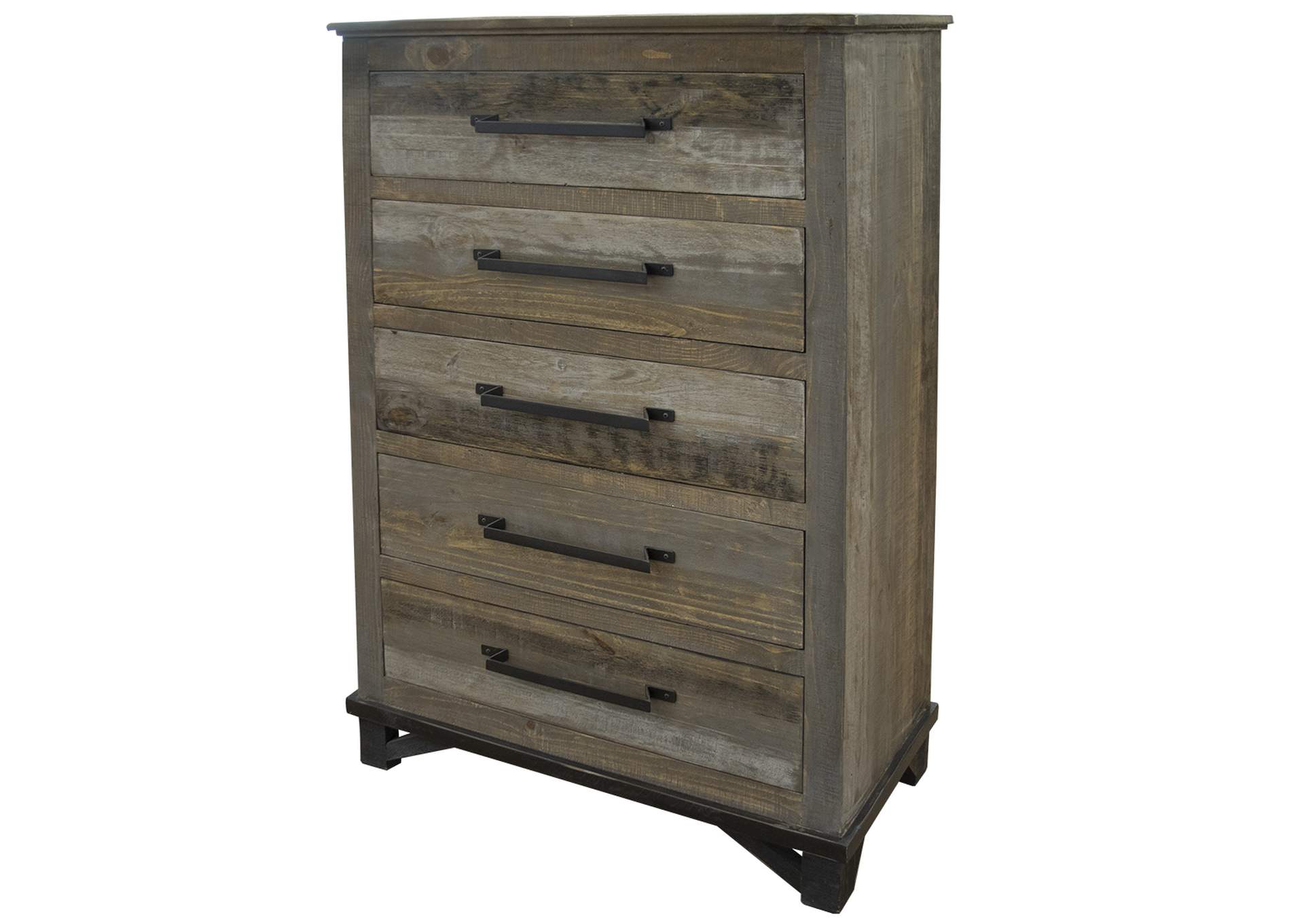 Loft Brown 5 Drawer, Chest,International Furniture Direct