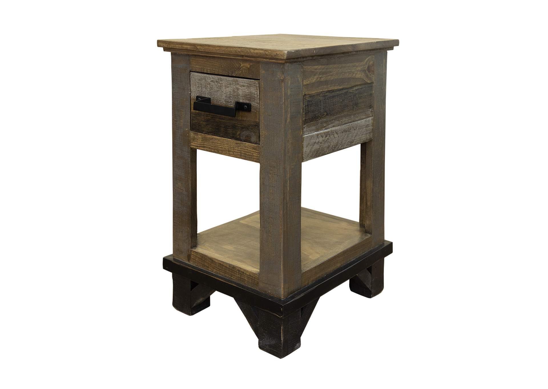 Loft Brown Chair Side Table 1 Drawer,International Furniture Direct