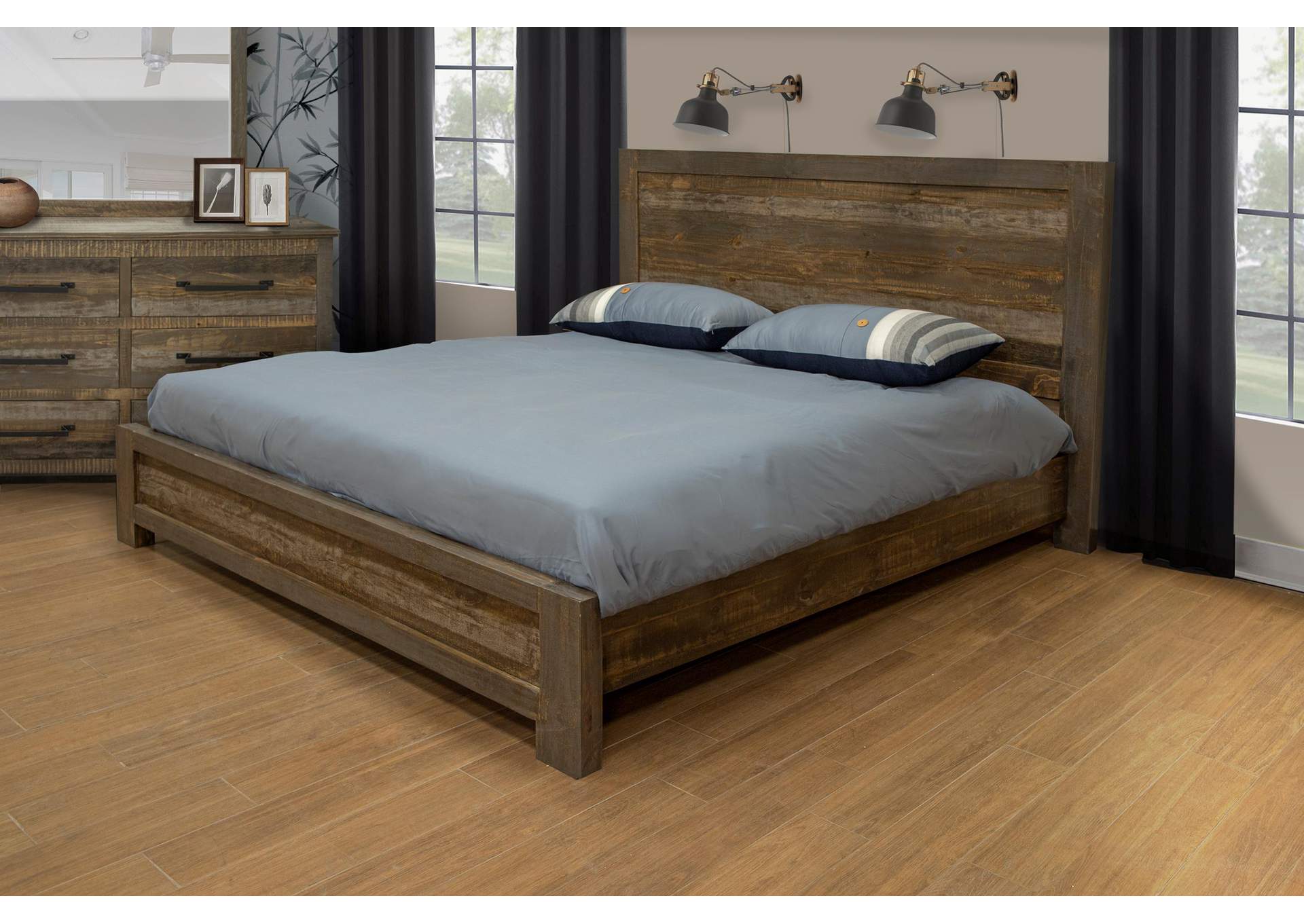 Loft Brown California King Bed,International Furniture Direct