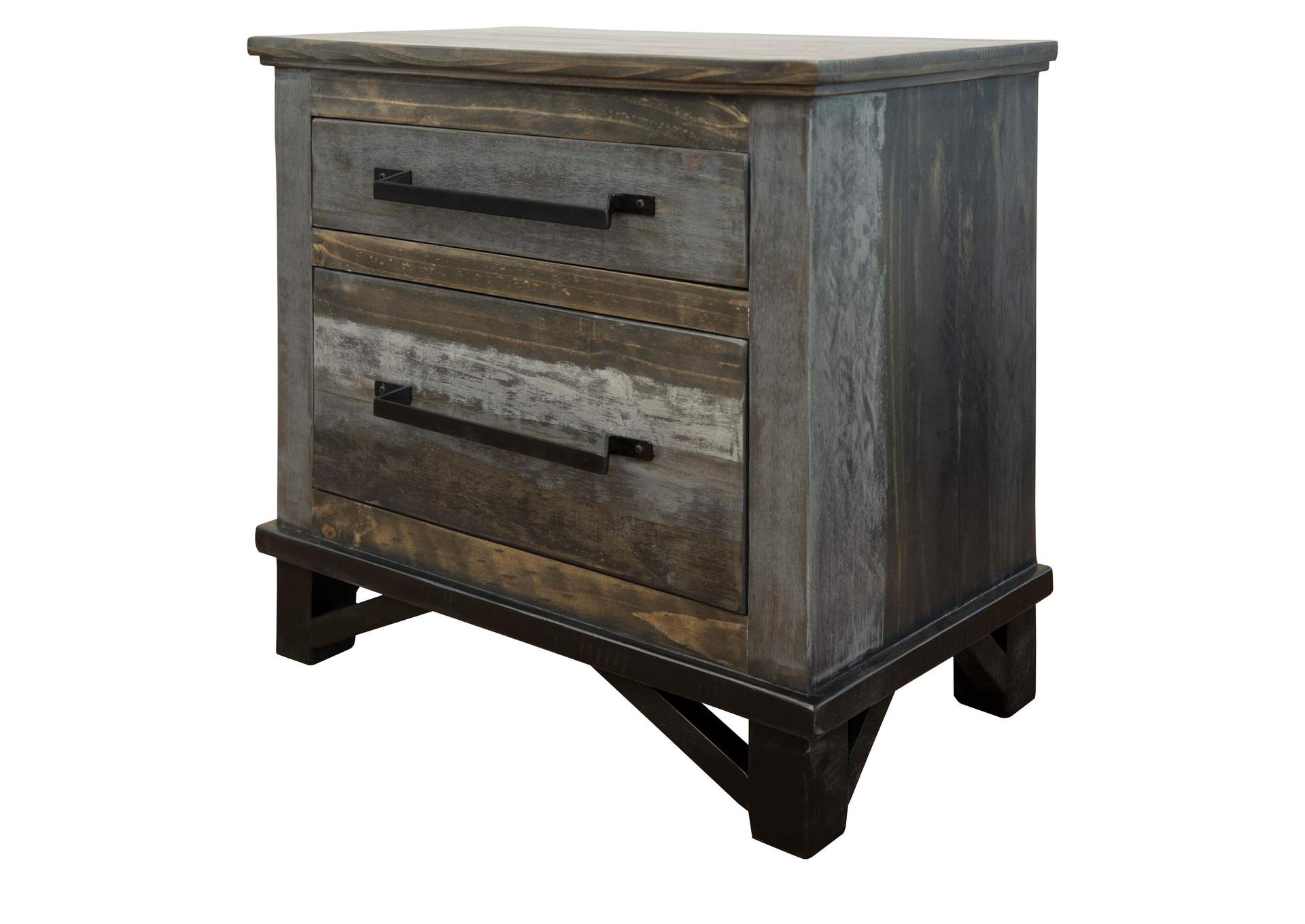 Loft Brown 2 Drawer, Night Stand,International Furniture Direct