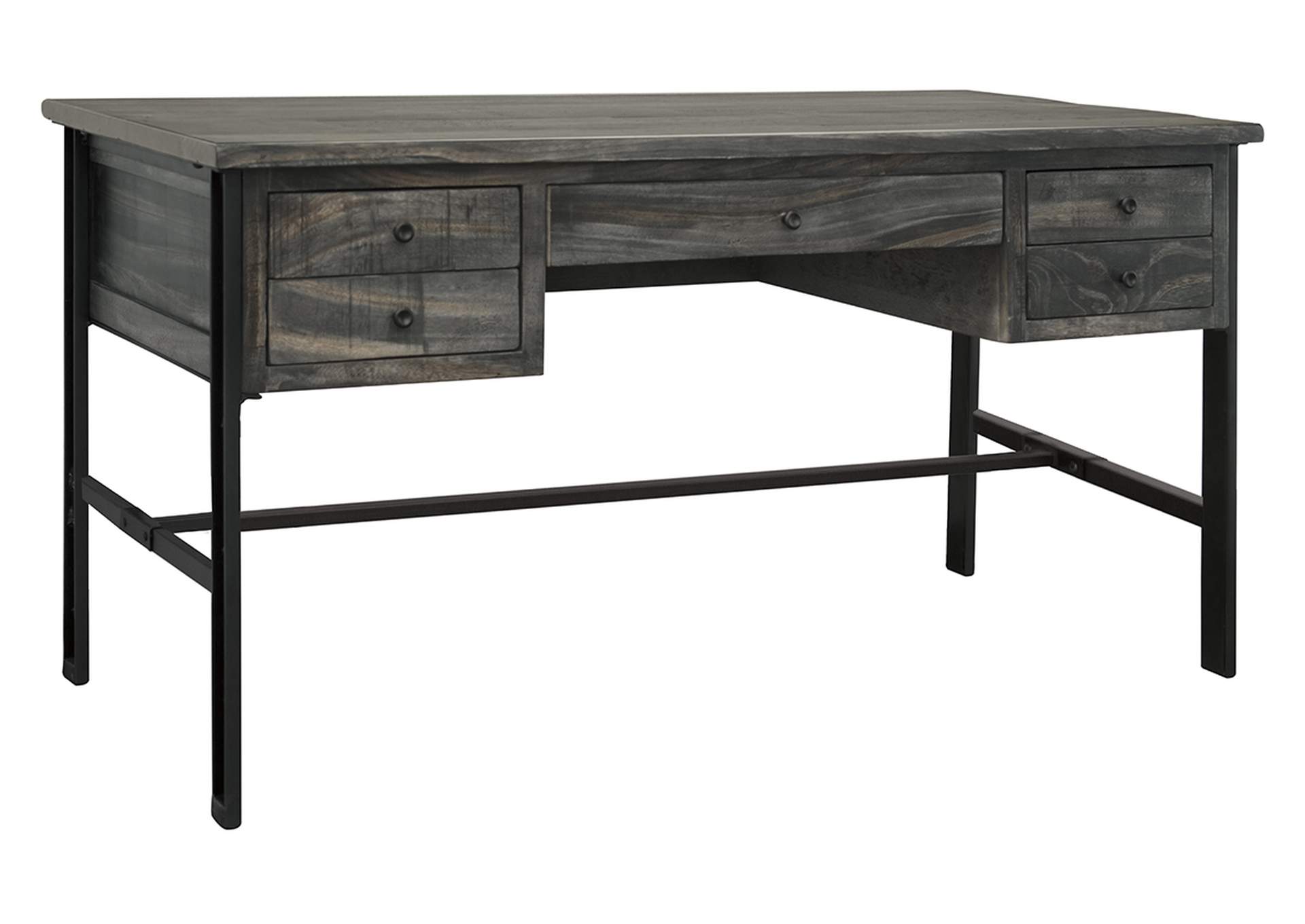 Moro Two Tone Warm Gray & Brown Desk,International Furniture Direct