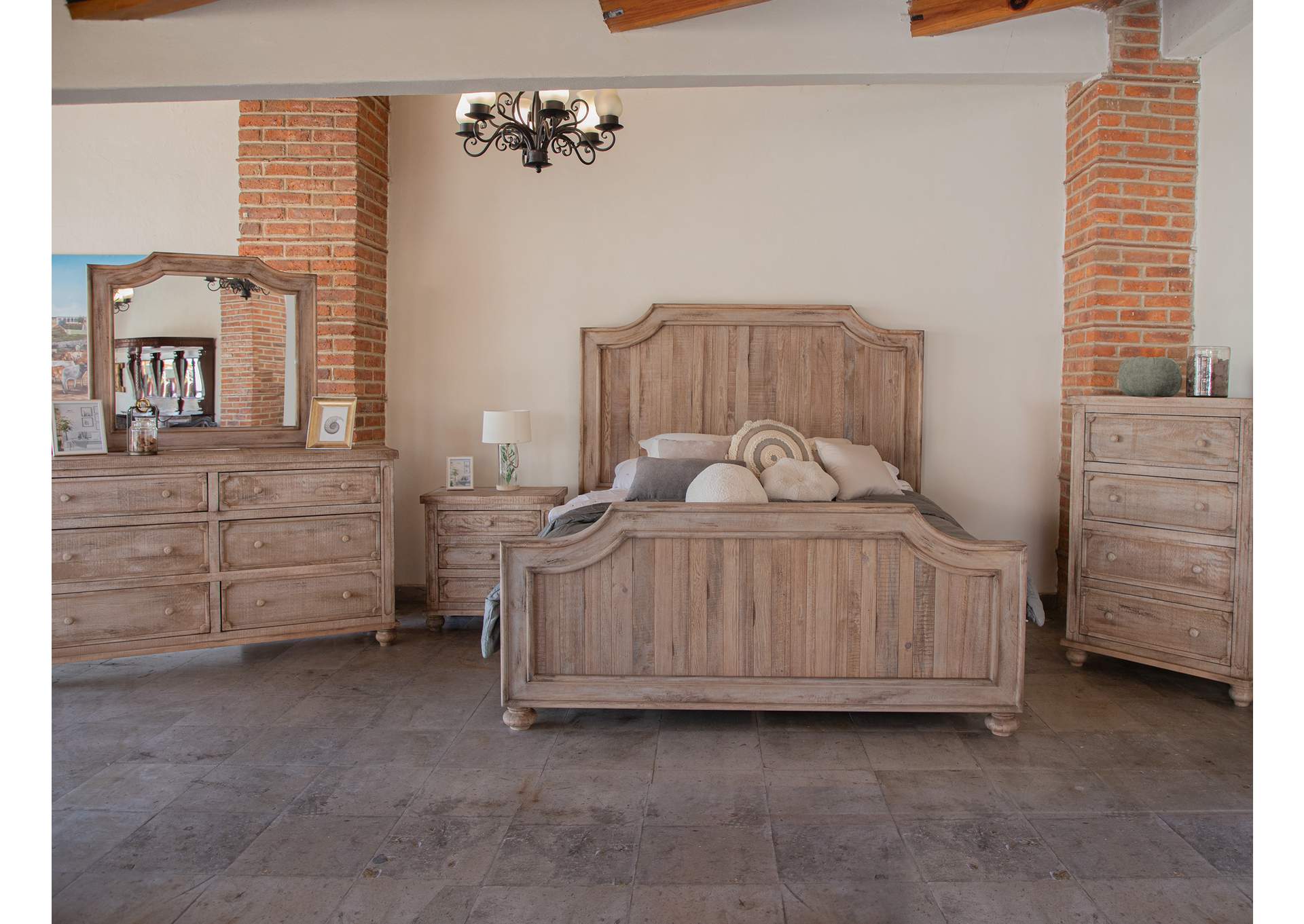 Aruba Natural 4 Drawer Chest,International Furniture Direct