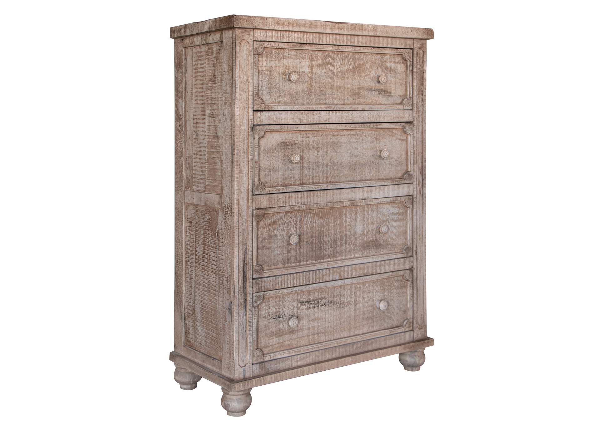 Aruba Natural 4 Drawer Chest,International Furniture Direct