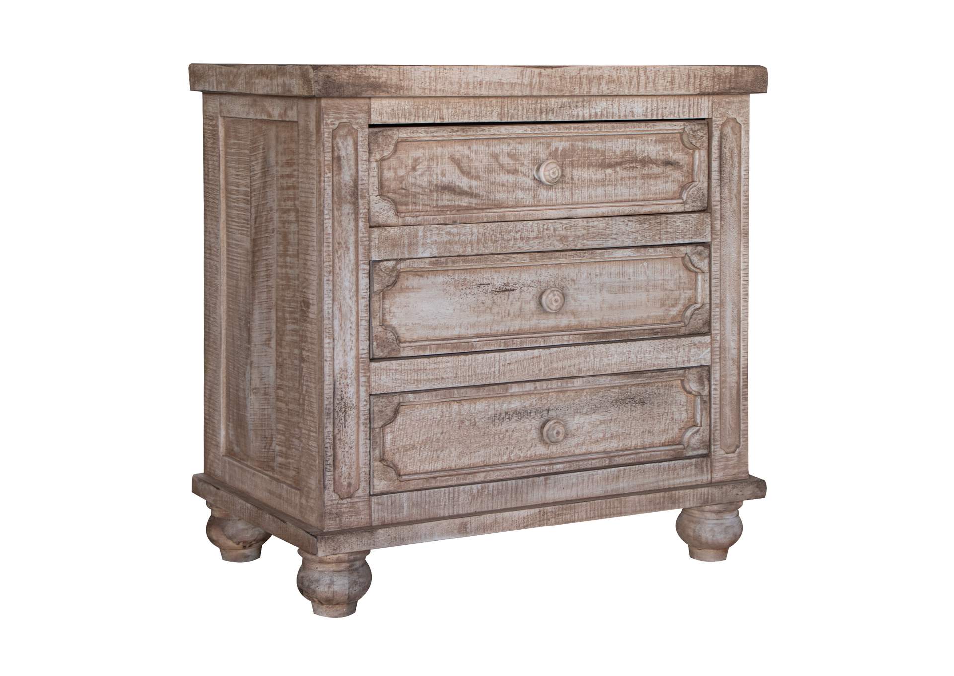 Aruba Natural 3 Drawer Night Stand,International Furniture Direct