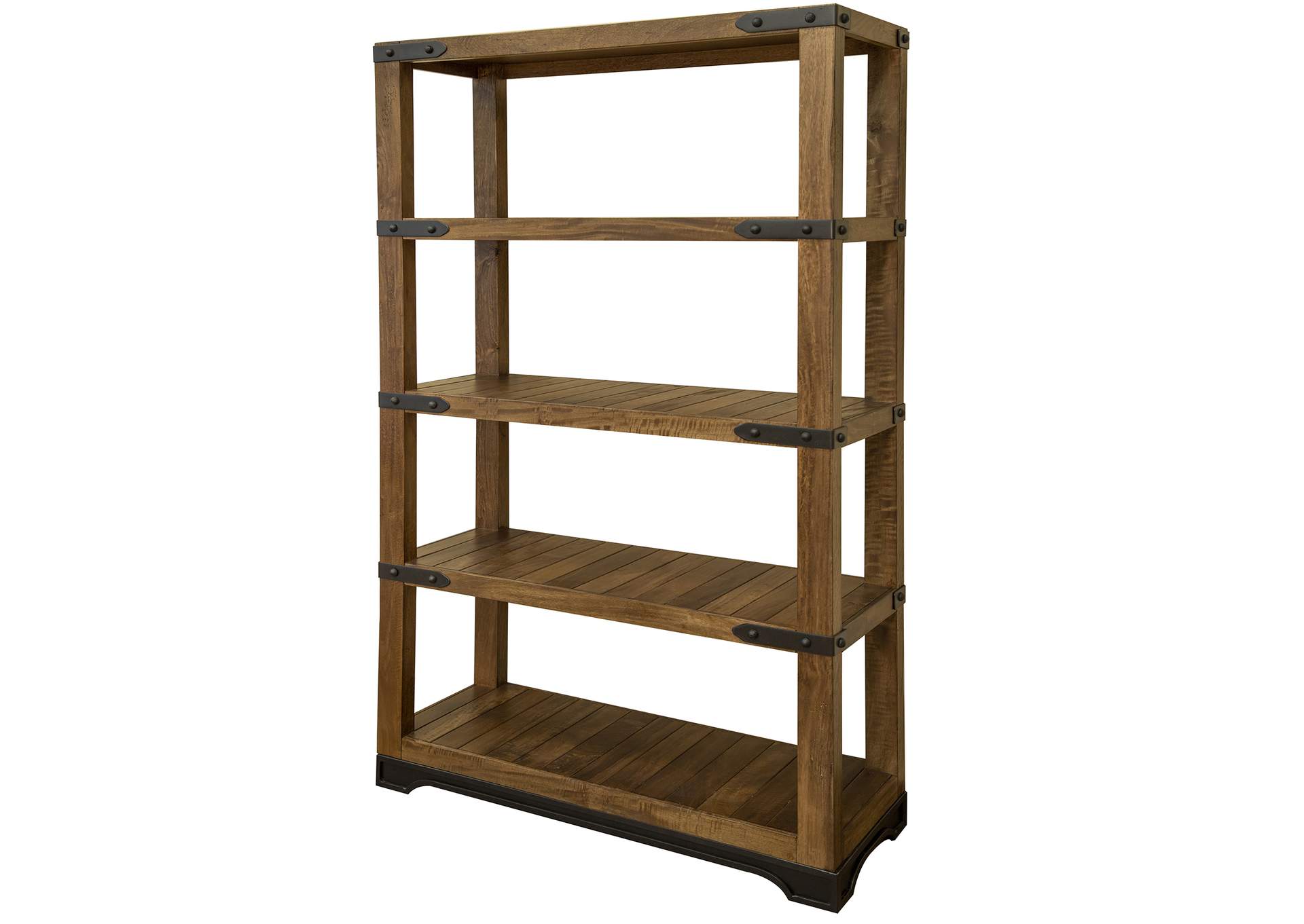 Parota 70" Bookcase w/4 Wooden Shelves,International Furniture Direct