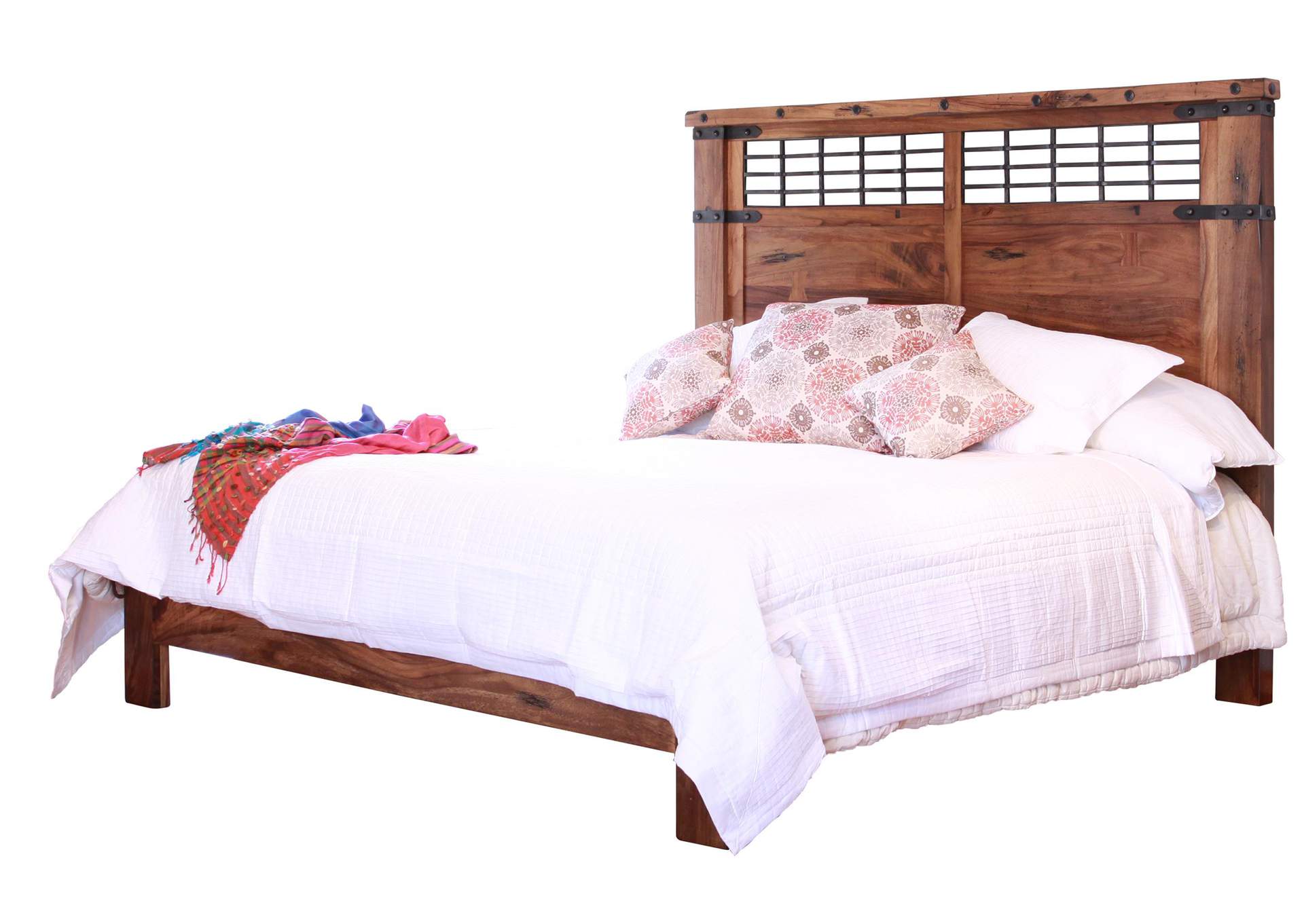 Parota Natural Two tone Queen Headboard,International Furniture Direct