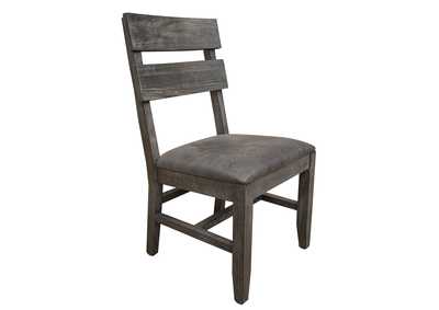 Image for Moro Solid Wood Chair w/Faux Leather Seat (Set of 2)