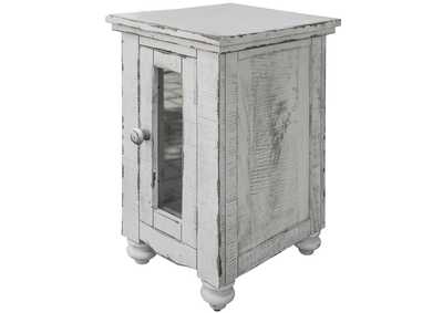 Image for Aruba 1 Door, Chair Side Table w/ White finish