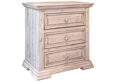 Image for Terra White Distressed Nightstand