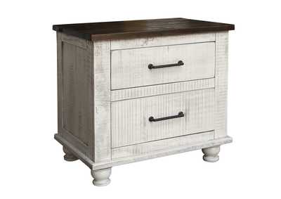 Image for Rock Valley White & Brown Nightstand