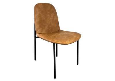 Sahara Upholstered Chair w/ brown faux leather