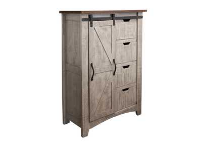 Image for Pueblo Gray 4 Drawers, 1 Door Chest